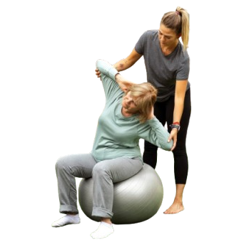 Transparent balance rehabilitation illustration