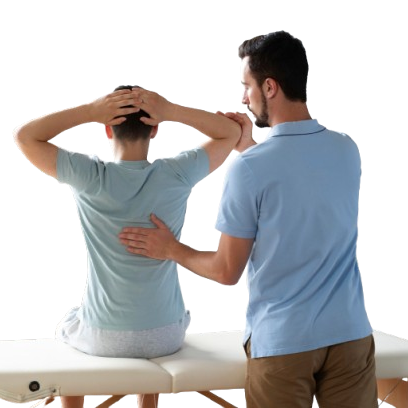 Transparent physiotherapy resistance band illustration